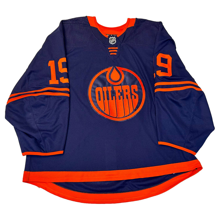 Mikko Koskinen Edmonton Oilers Game Worn Jersey - 2020-21 Navy Set #1 - T03915