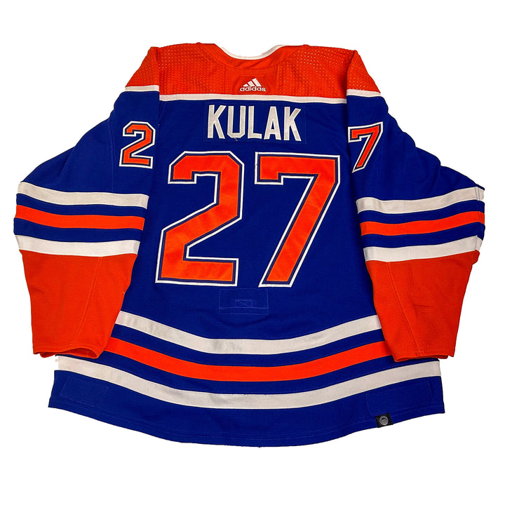 Brett Kulak Edmonton Oilers Game Worn Jersey - 2023-24 Royal Blue Set #3 - B00443