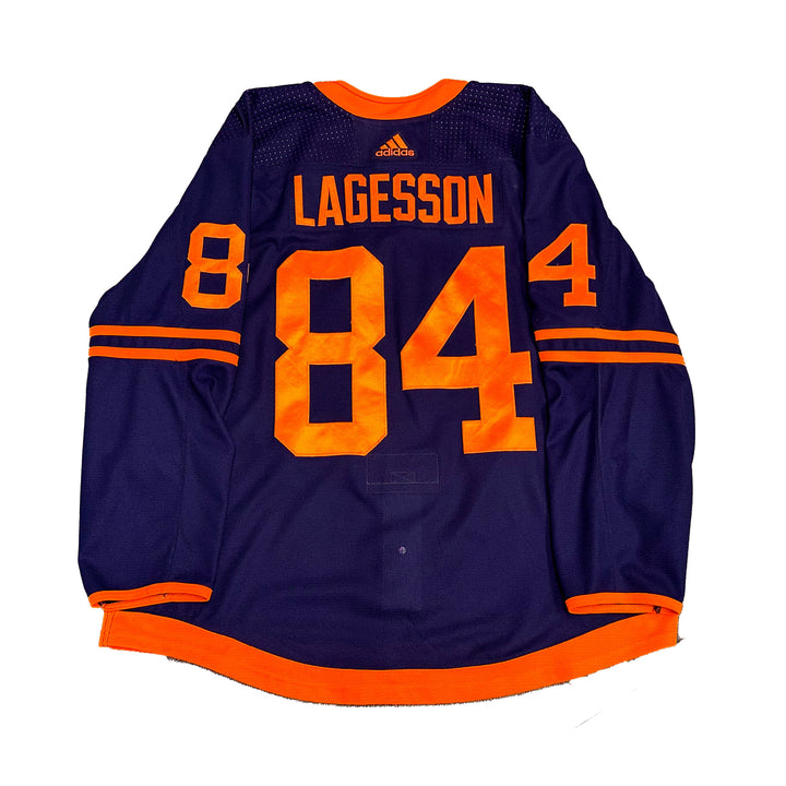 William Lagesson Edmonton Oilers Game Worn Jersey - 2020-21 Navy Set #1 - T03638