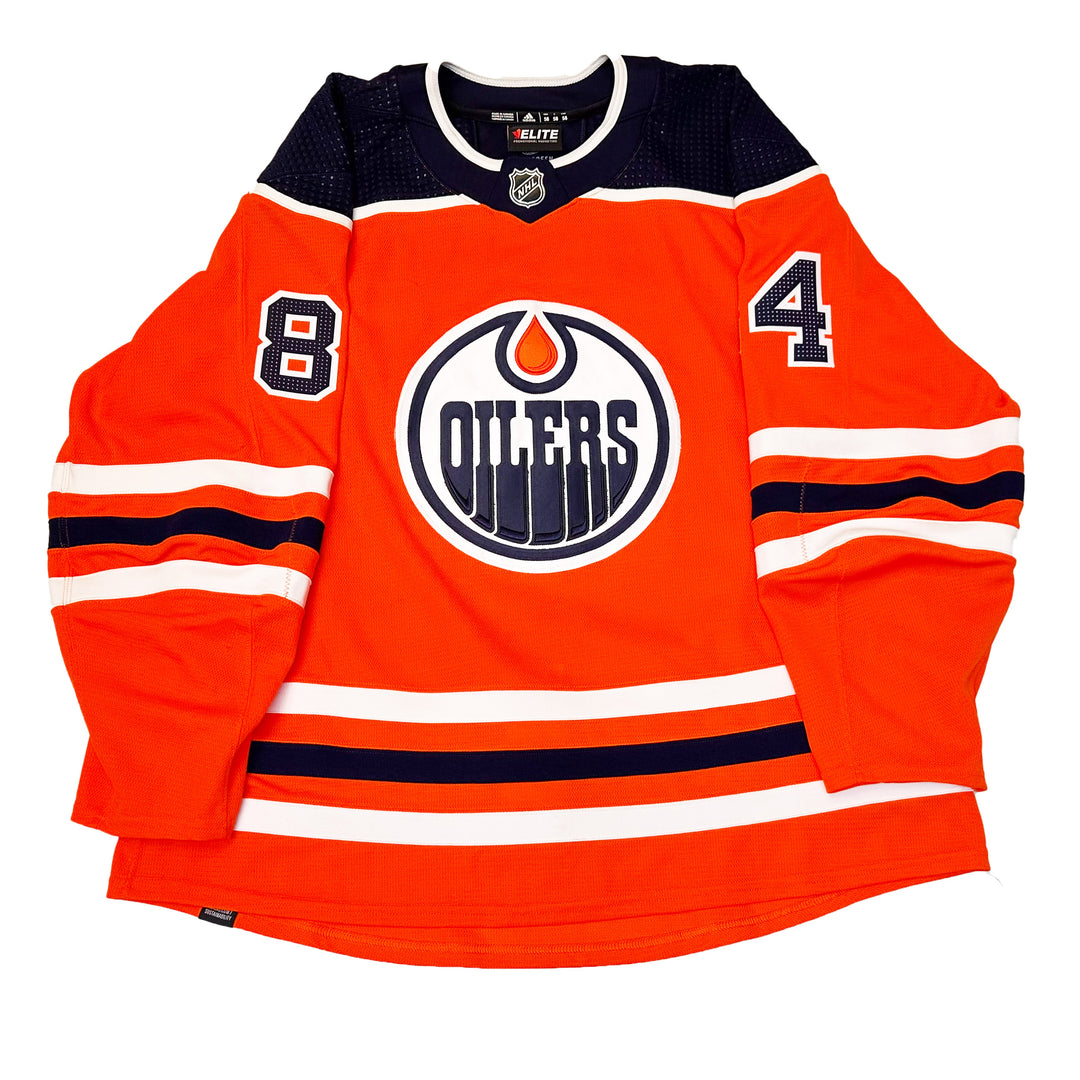 William Lagesson Edmonton Oilers Game Worn Jersey - 2021-22 Orange Set #1 - U05784