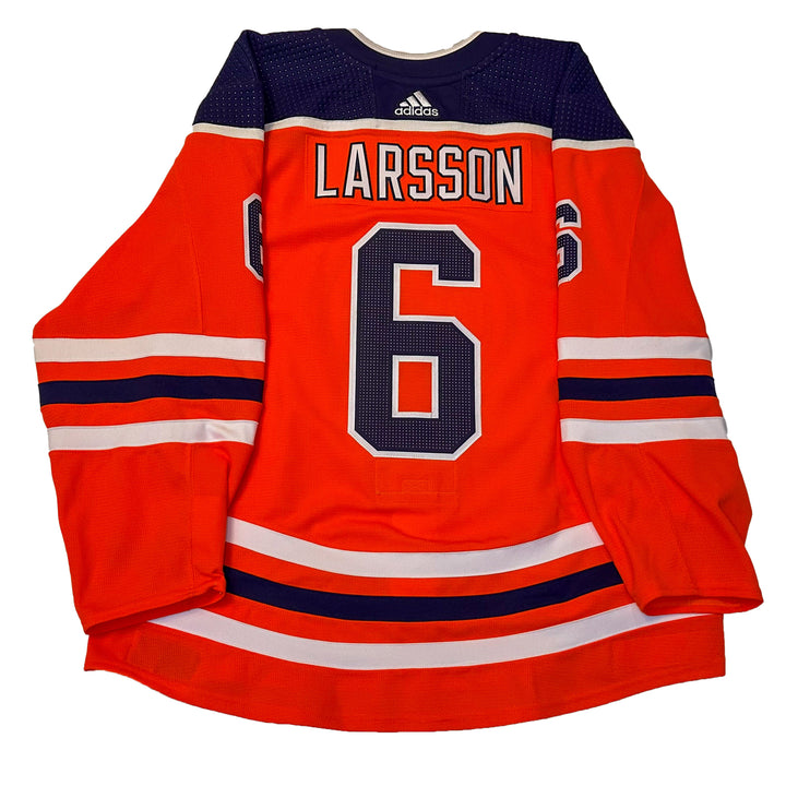 Adam Larsson Edmonton Oilers Game Worn Jersey - 2020-21 Orange Set #1 - T03923