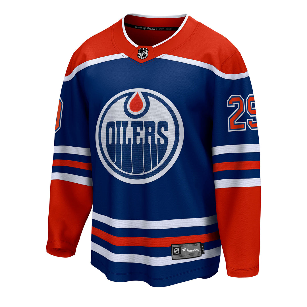 Leon Draisaitl Edmonton Oilers Fanatics Breakaway Royal Blue Home Jersey