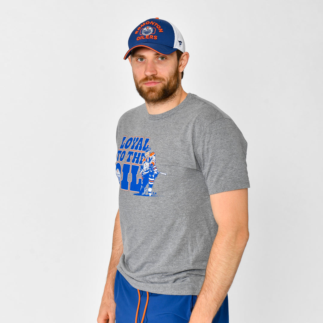 Leon Draisaitl Edmonton Oilers “Loyal To The Oil” Grey T-Shirt