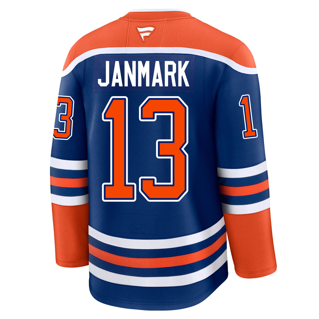 Mattias Janmark Edmonton Oilers Fanatics Premium Royal Blue Home Jerse ICE District Authentics