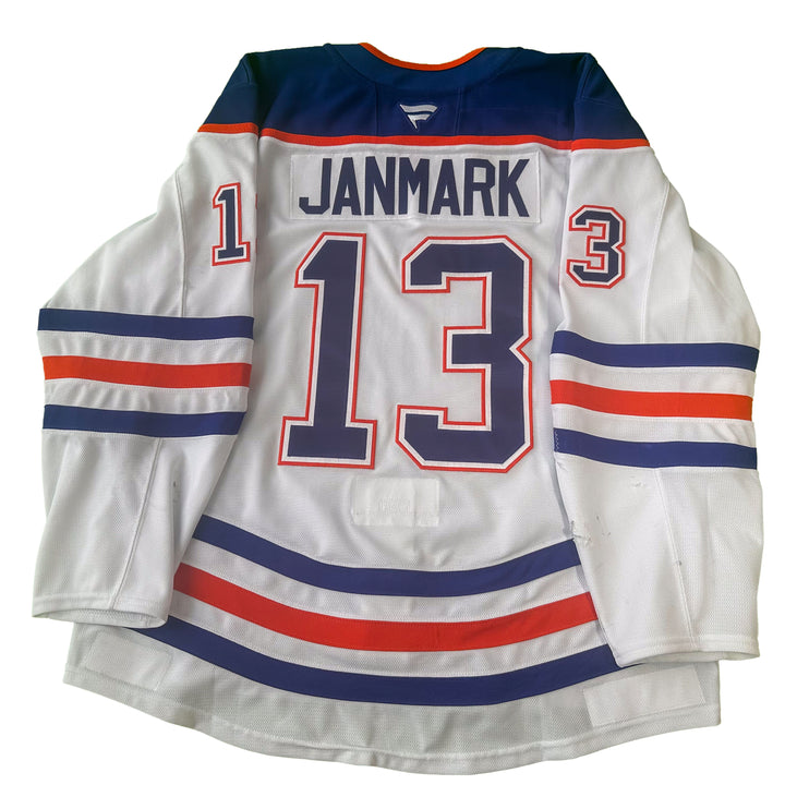 Mattias Janmark Edmonton Oilers Game Worn Jersey - 2024-25 White Set #1 - C00171