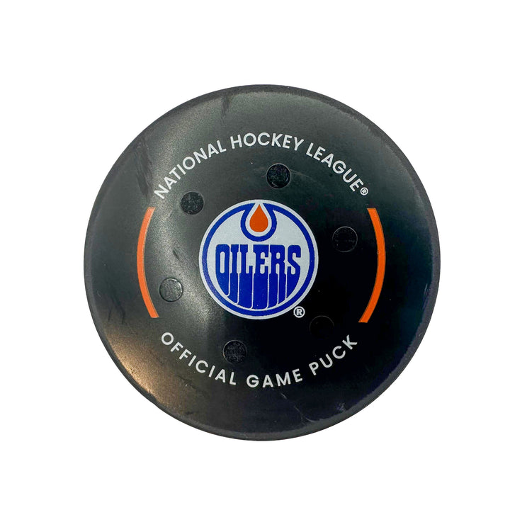 Connor McDavid Edmonton Oilers Goal Puck - Jan. 25/2024 vs Chicago Blackhawks #24312