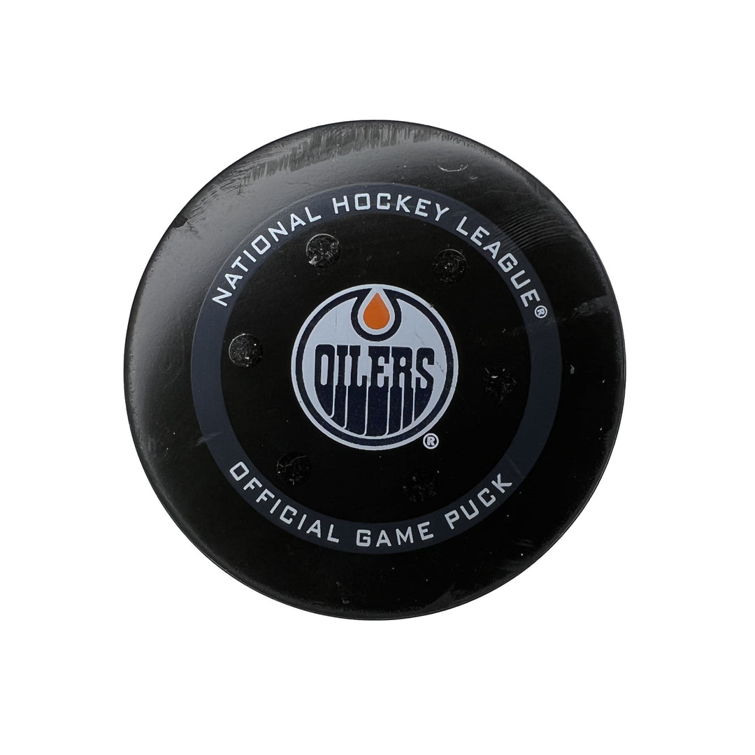 New York Rangers Fanatics Authentic Practice-Used Puck Used During Warmups  vs. Edmonton Oilers on November 26, 2022
