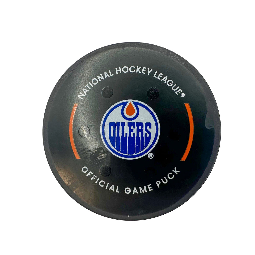 Connor McDavid Edmonton Oilers Goal Puck - Jan. 25/2024 vs Chicago Blackhawks #24310