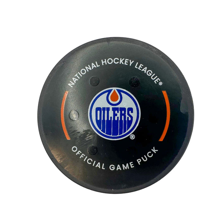 Connor McDavid Edmonton Oilers Goal Puck - Jan. 25/2024 vs Chicago Blackhawks #24310