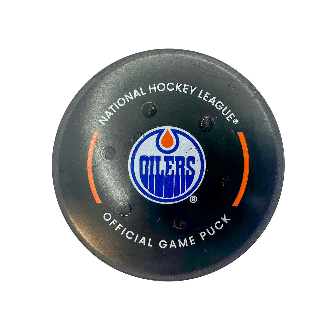 Connor McDavid Edmonton Oilers Goal Puck - Mar. 30/2024 vs Anaheim Ducks #24552