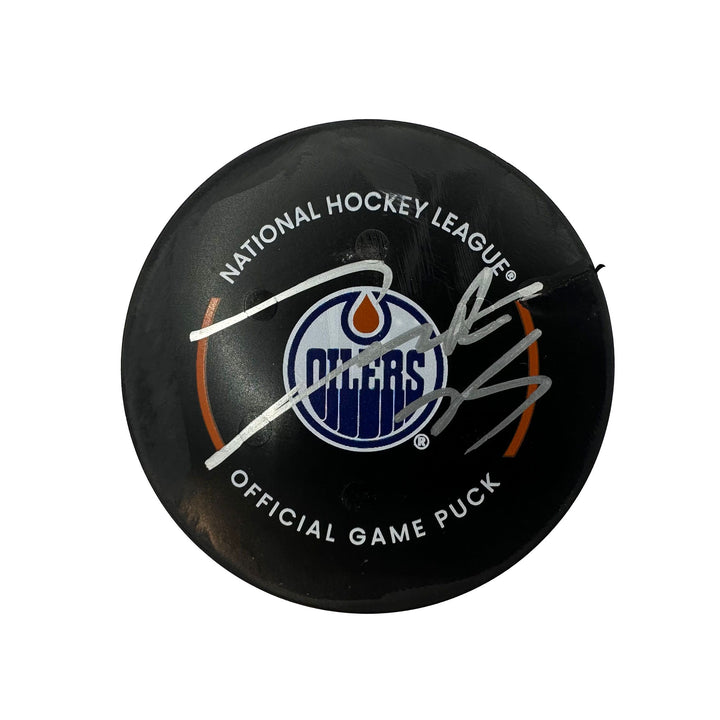 Darnell Nurse Edmonton Oilers Autographed Goal Puck - Apr. 12/2024 vs Arizona Coyotes #24529