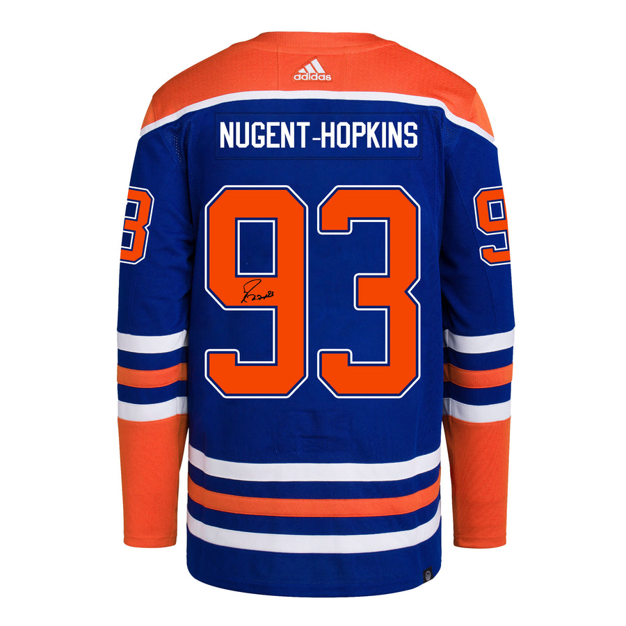 Ryan Nugent-hopkins Edmonton Oilers Signed Royal Home Adidas Jersey 