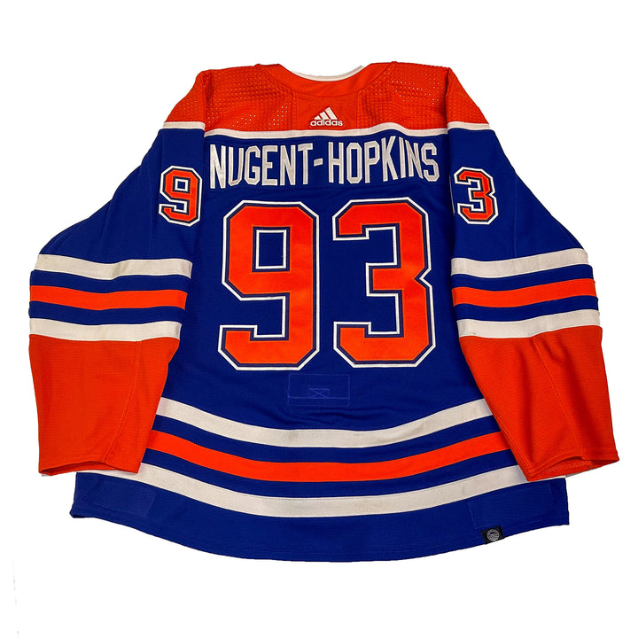 Ryan Nugent-Hopkins Edmonton Oilers Game Worn Jersey - 2023-24 Royal Blue Set #3 - B00458