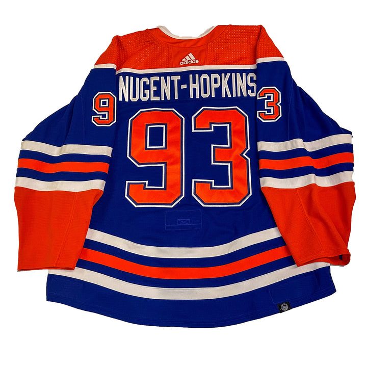 Ryan Nugent-Hopkins Edmonton Oilers Game Worn Jersey - 2023-24 Royal Blue Set #3 - B00457