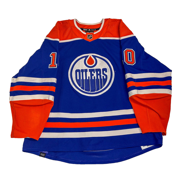 Derek Ryan Edmonton Oilers Game Worn Jersey - 2023-24 Royal Blue Set #3 - B00437