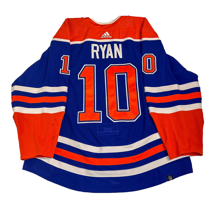 Derek Ryan Edmonton Oilers Game Worn Jersey - 2023-24 Royal Blue Set #3 - B00437