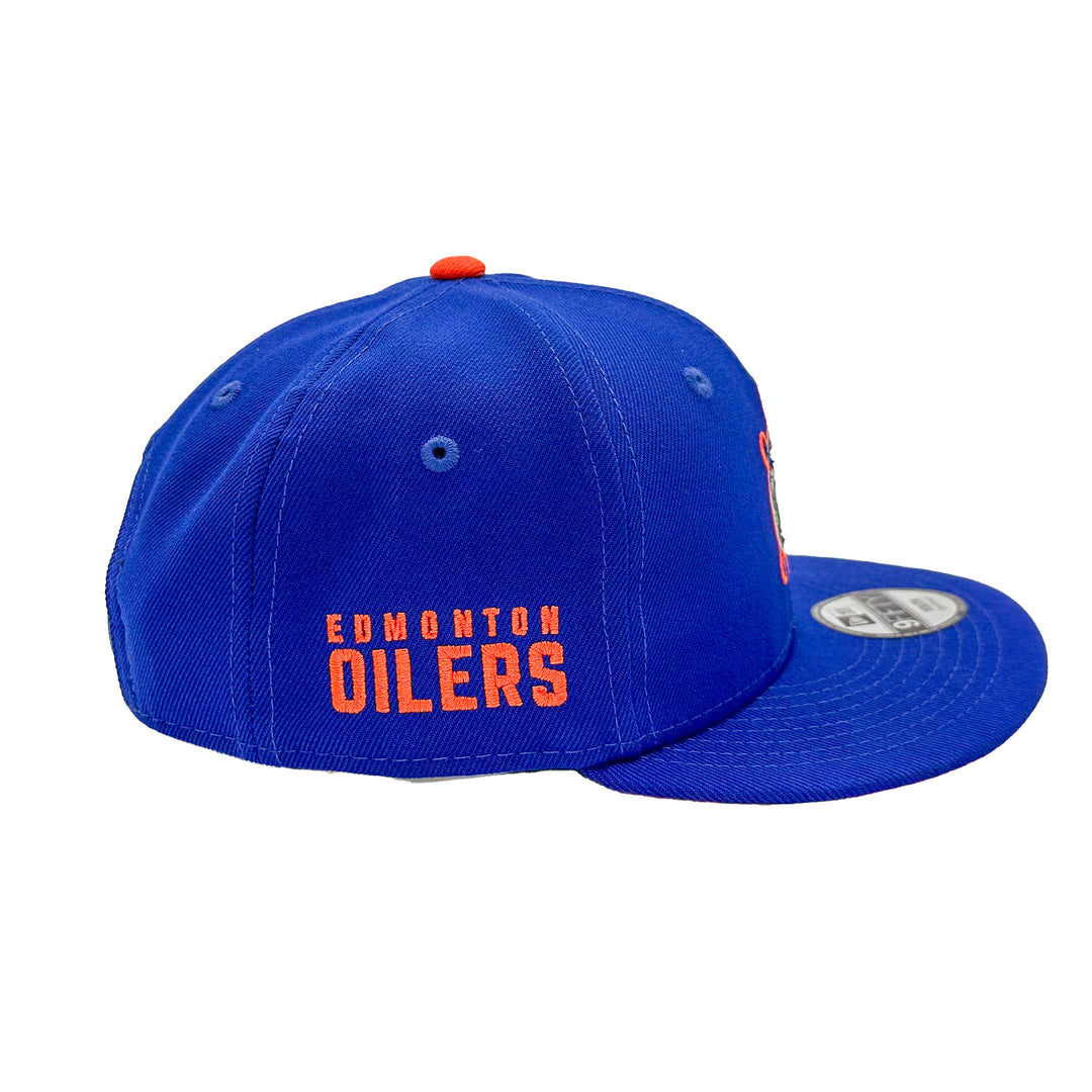 Edmonton Oilers Youth New Era Blue Turtle Island 9FIFTY Snapback Hat