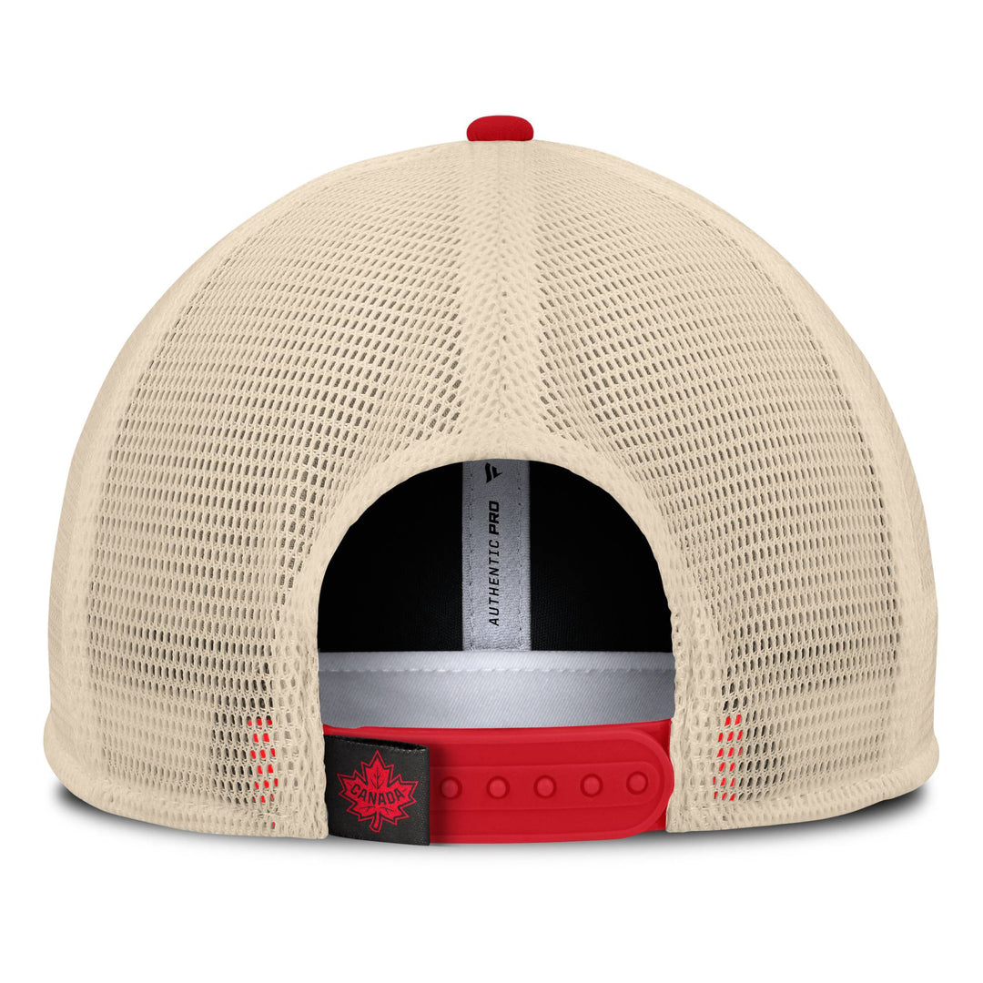 Team Canada 2025 4 Nations Face-Off Fanatics Black Foam Trucker Hat