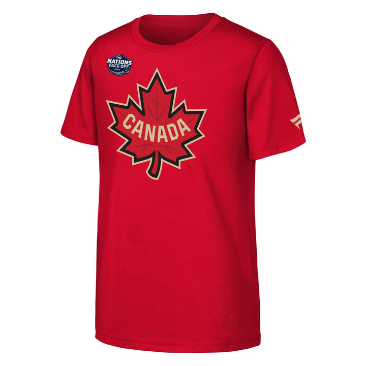 Team Canada 2025 4 Nations Face-Off Outerstuff Youth Locker Room Red T-Shirt