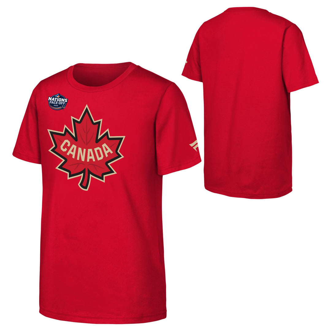 Team Canada 2025 4 Nations Face-Off Outerstuff Youth Locker Room Red T-Shirt