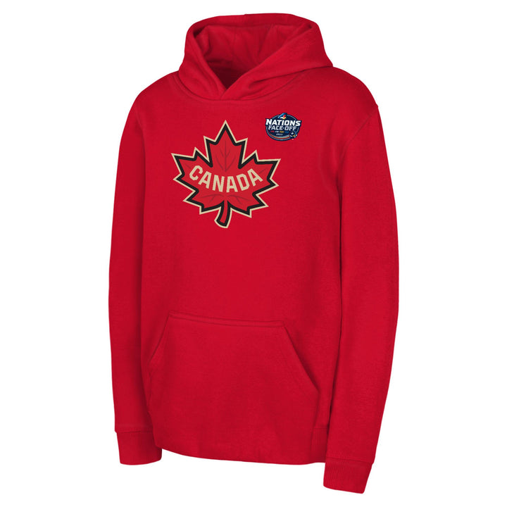 Team Canada 2025 4 Nations Face-Off Outerstuff Youth Pullover Red Hoodie