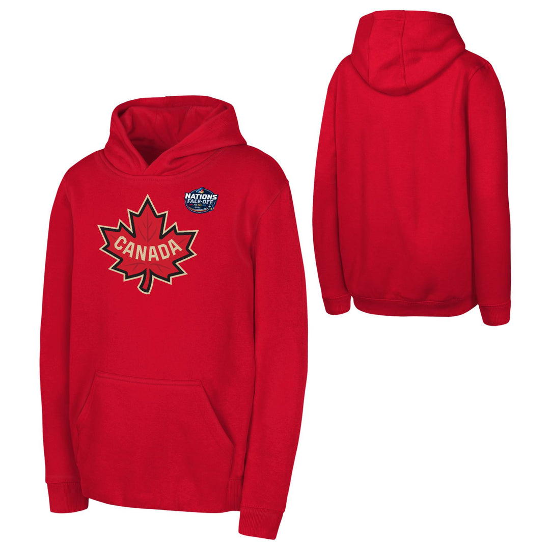 Team Canada 2025 4 Nations Face-Off Outerstuff Youth Pullover Red Hoodie