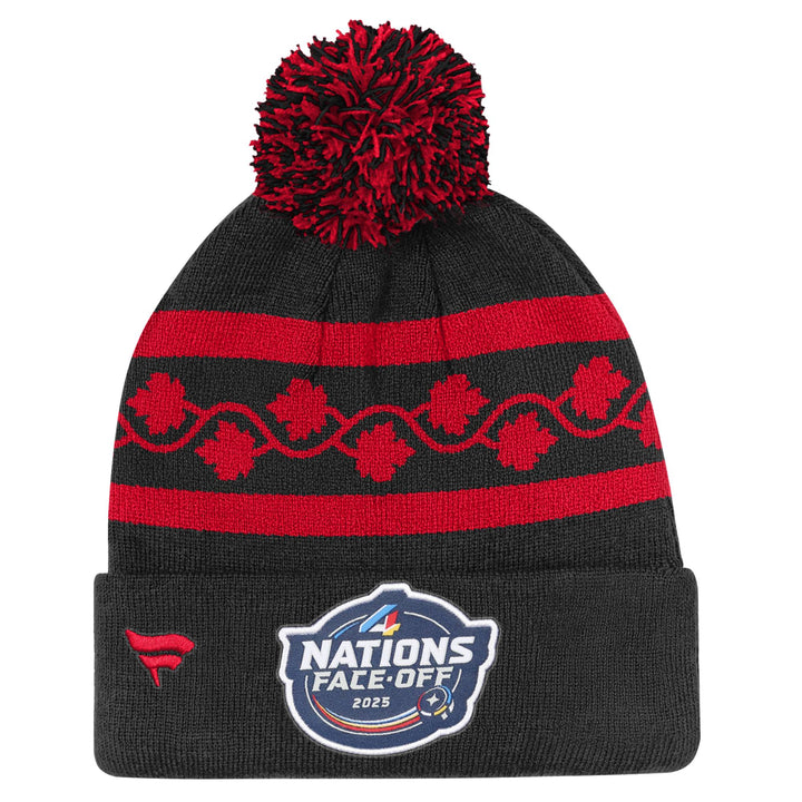 Team Canada 2025 4 Nations Face-Off Youth Outerstuff Black Knit Toque