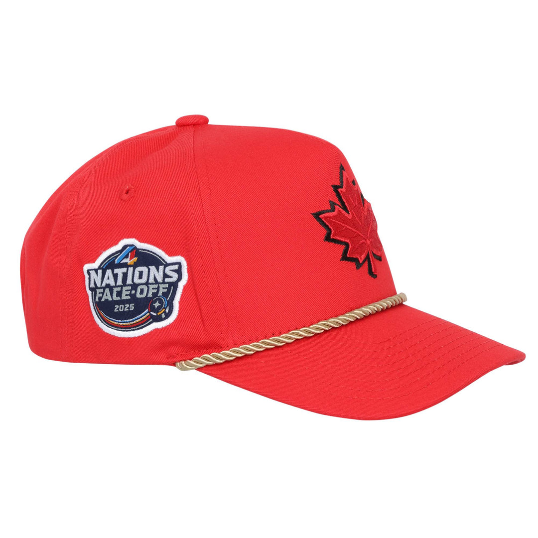 Team Canada 2025 4 Nations Face-Off Youth Outerstuff Red Snapback Hat