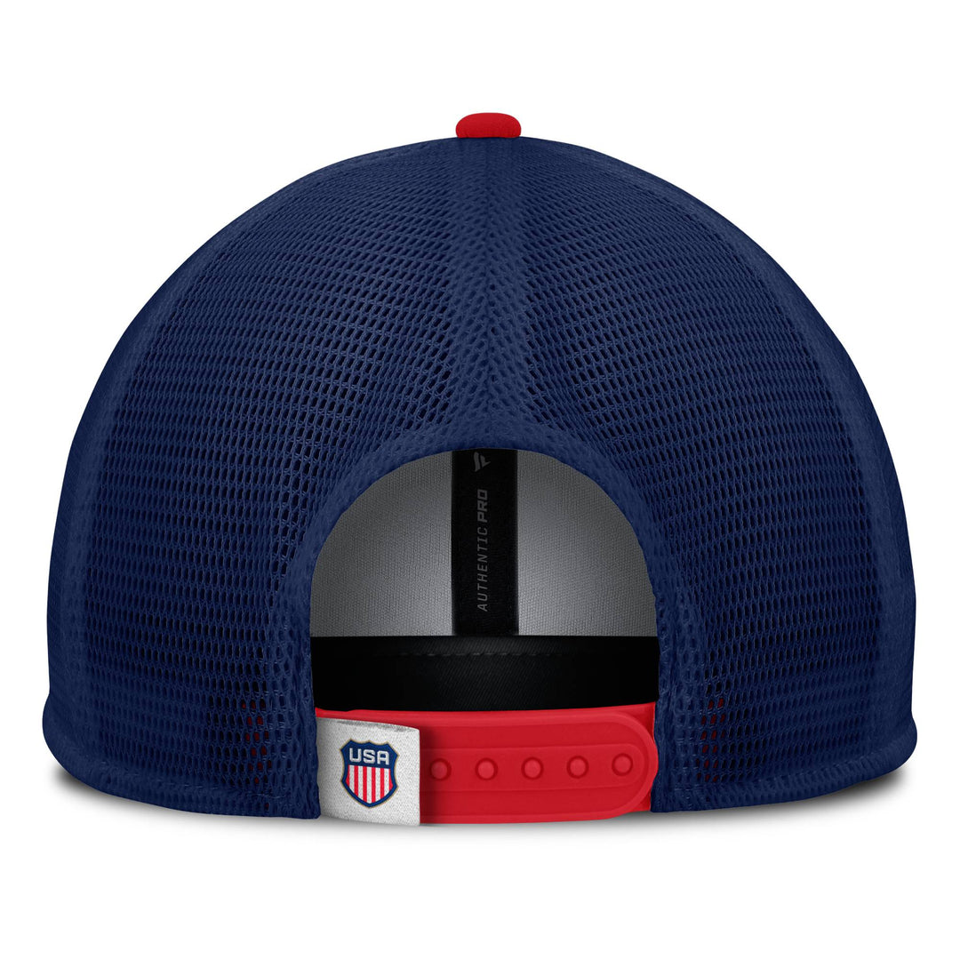 Team USA 2025 4 Nations Face-Off Fanatics Navy Foam Trucker Hat