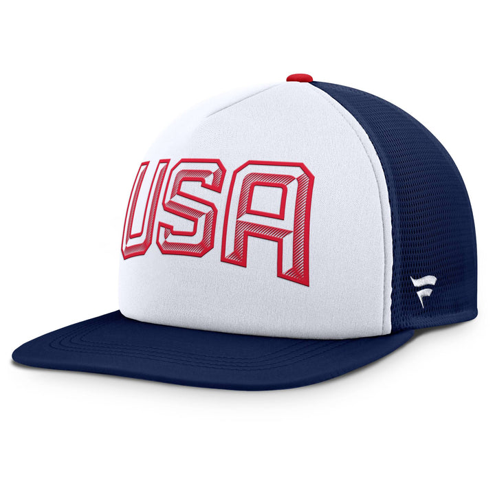 Team USA 2025 4 Nations Face-Off Fanatics Navy Foam Trucker Hat