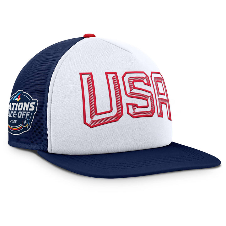 Team USA 2025 4 Nations Face-Off Fanatics Navy Foam Trucker Hat