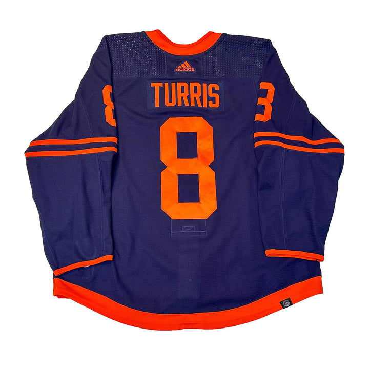 Kyle Turris Edmonton Oilers Game Worn Jersey - 2021-22 Navy Set #1 - U05754