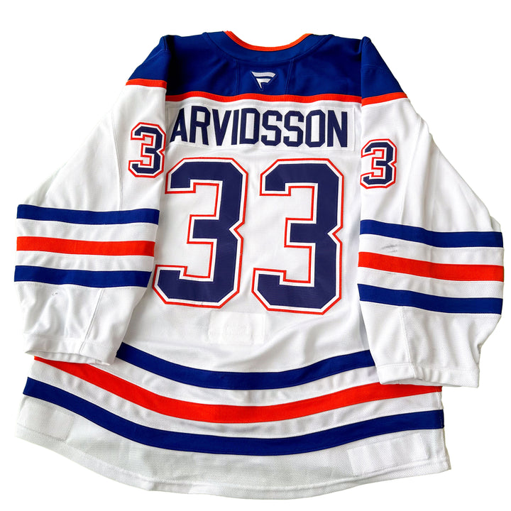 Viktor Arvidsson Edmonton Oilers Game Worn Jersey - 2024-25 White Set #1 - C00183