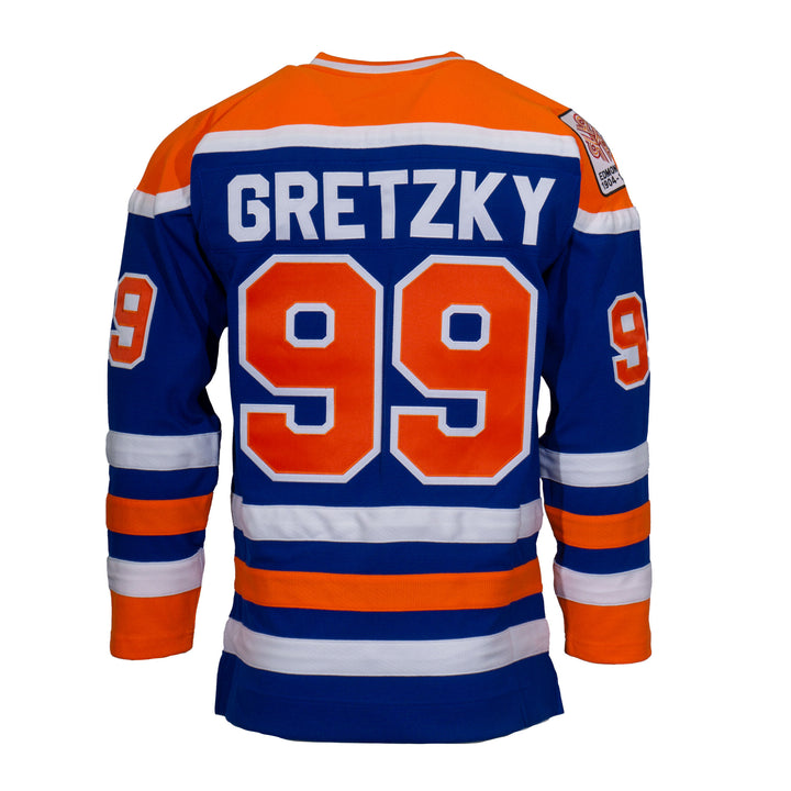 Wayne Gretzky Edmonton Oilers Mitchell & Ness 1979-80 Blue Line Retro Royal Jersey