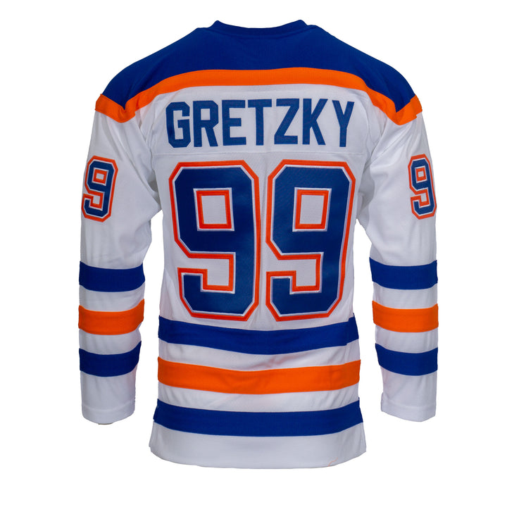 Wayne Gretzky Edmonton Oilers Mitchell & Ness 1986-87 Blue Line Retro White Jersey