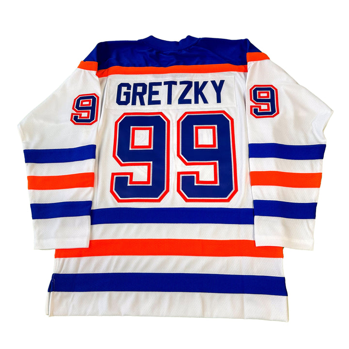 Wayne Gretzky Edmonton Oilers Mitchell & Ness 1986-87 Blue Line Retro White Jersey