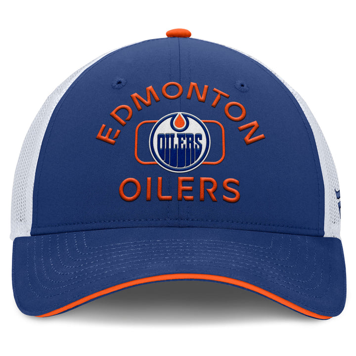 Edmonton Oilers 2024-25 Fanatics Blue Authentic Pro Rink 5 Meshback Snapback Hat