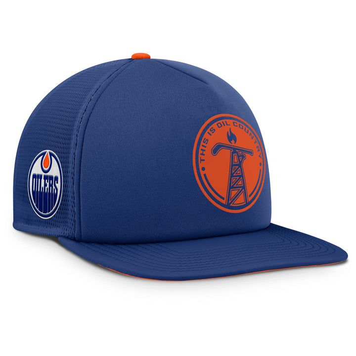 Edmonton Oilers 2024-25 Fanatics Royal Authentic Pro Rink Hometown Foam Snapback Hat