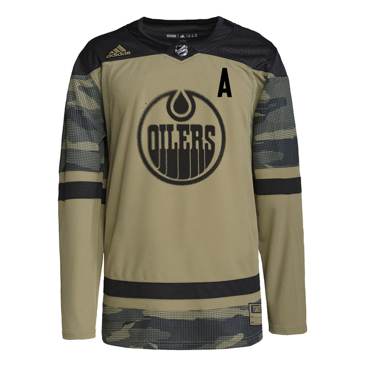 Leon Draisaitl Edmonton Oilers Primegreen Authentic Camo/Military Appreciation Jersey