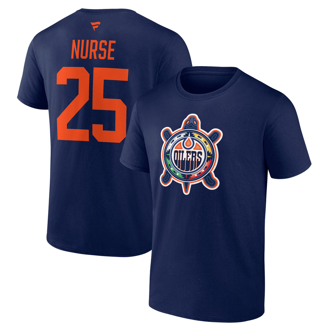 Darnell Nurse Edmonton Oilers Fanatics Turtle Island Logo Navy T-Shirt –  ICE District Authentics