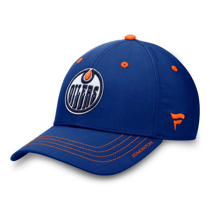 Edmonton Oilers Fanatics Cobalt Game Train Authentic Pro Flex Hat