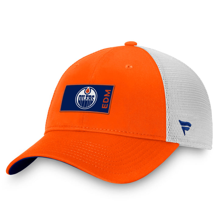 Edmonton Oilers Fanatics Orange Game Train Authentic Pro Snapback Hat