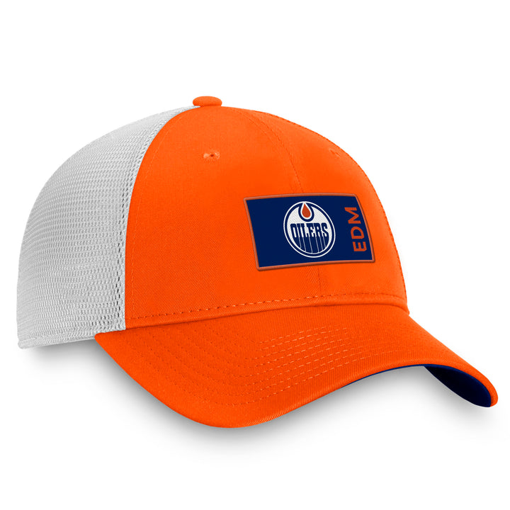 Edmonton Oilers Fanatics Orange Game Train Authentic Pro Snapback Hat