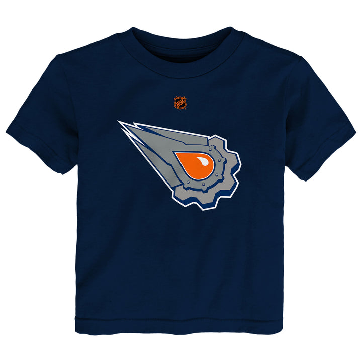 Edmonton Oilers Toddler Outerstuff Navy Reverse Retro Logo Tee