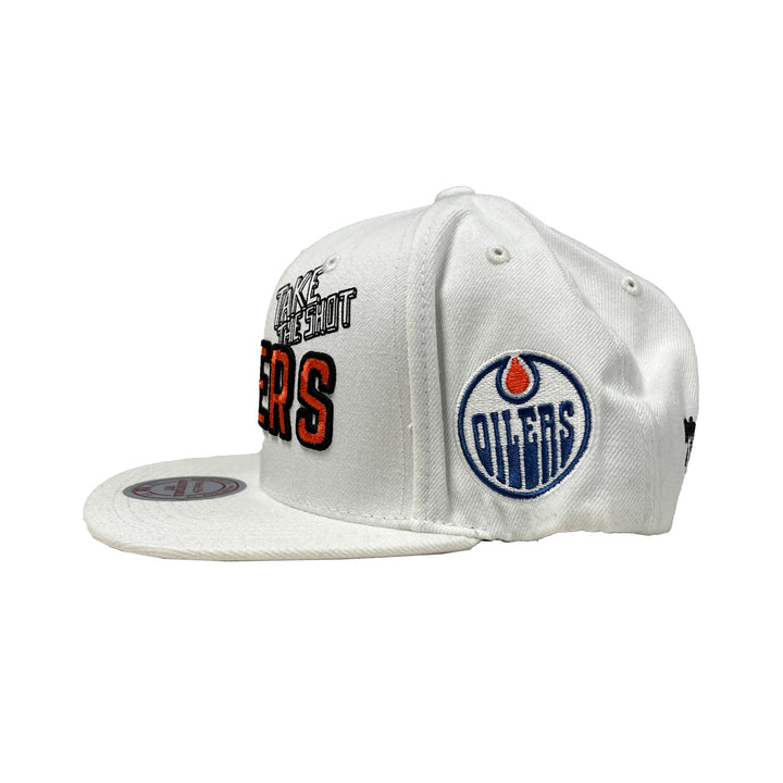 Edmonton Oilers Mitchell & Ness Doodles White Snapback Hat