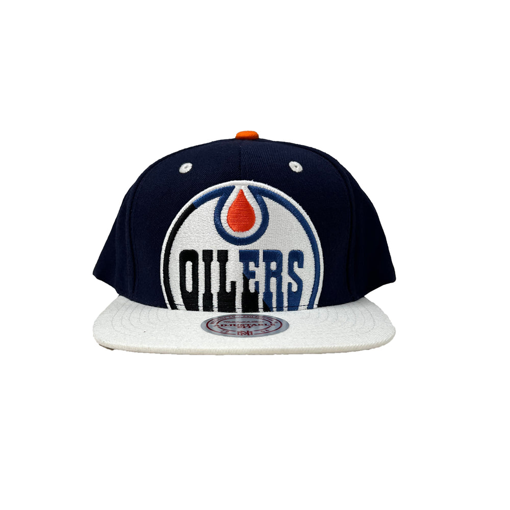 Edmonton Oilers PAINTBRUSH SNAPBACK White-Orange-Navy Hat