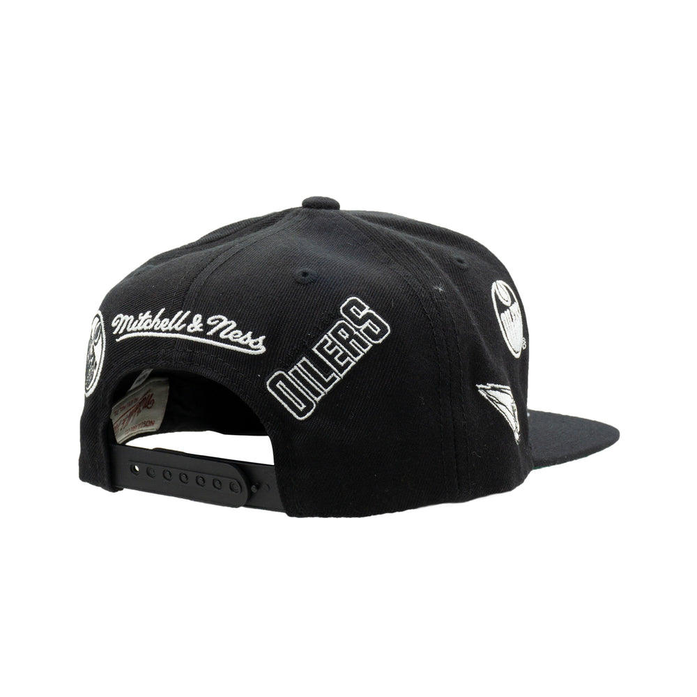 Edmonton Oilers Mitchell & Ness Night and Day Black & White Snapback Hat