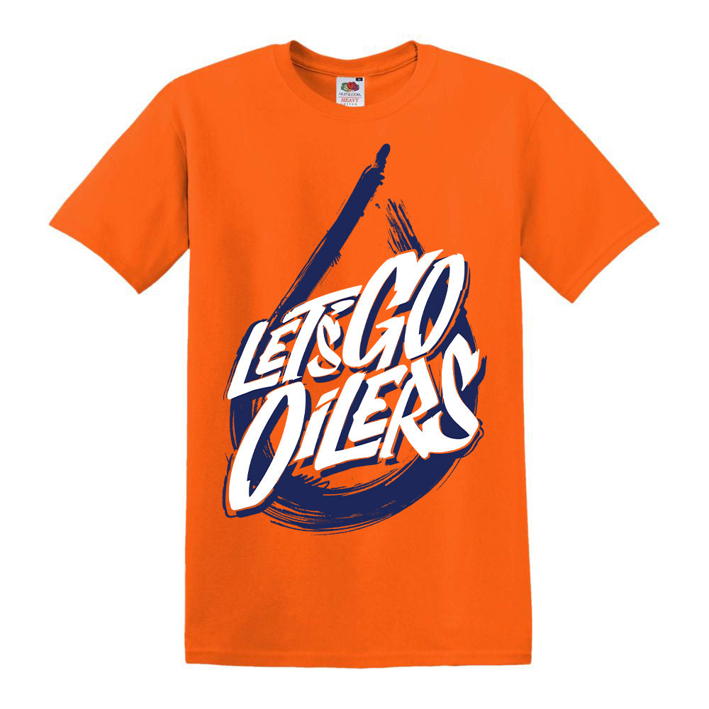 Edmonton Oilers Youth Blue/Orange Color block Rash Guard T- Shirt Large  14/16