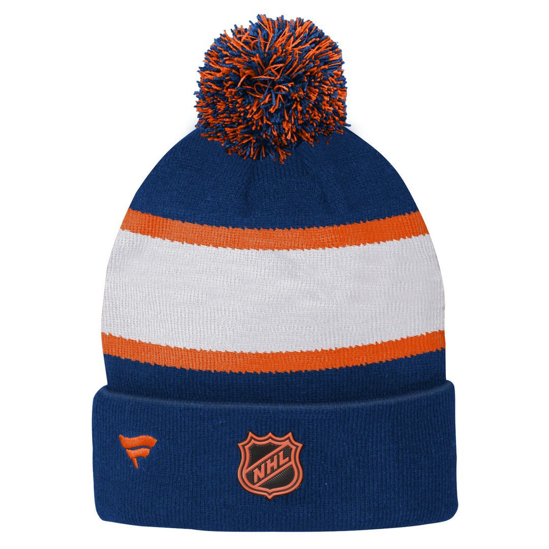 Edmonton Oilers Youth Outerstuff Reverse Retro Cuffed Pom Knit