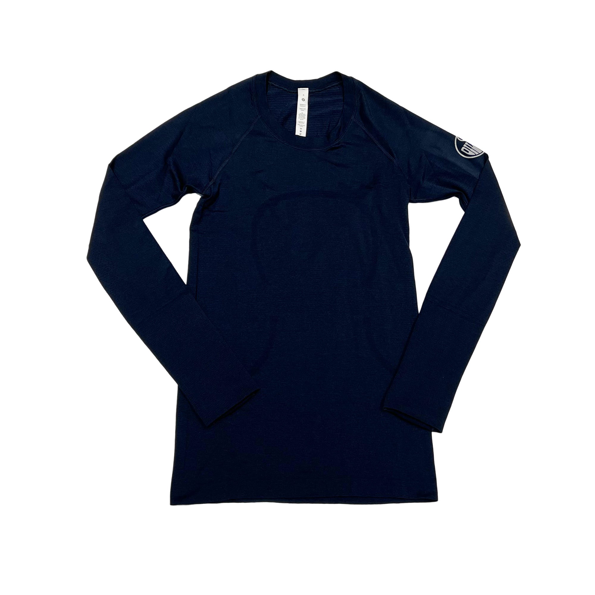 Navy blue long 2024 sleeve shirt womens